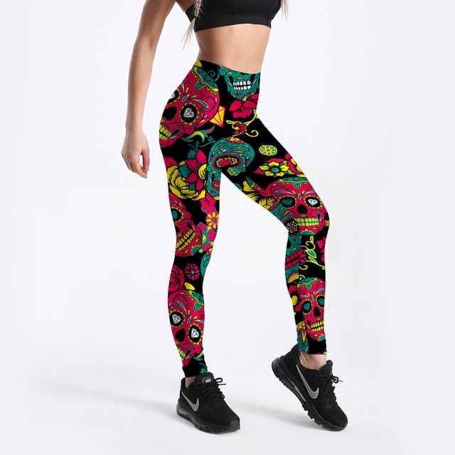 C2C Qickitout Spandex God Printed Leggings
