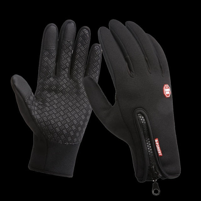 C2C Fishing  Full Finger Waterproof Leather Warm Anti Slip Breathable Gloves