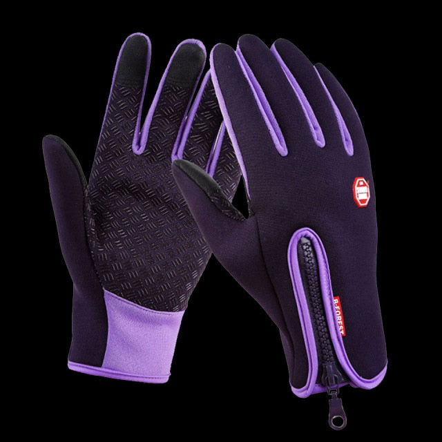 C2C Fishing  Full Finger Waterproof Leather Warm Anti Slip Breathable Gloves