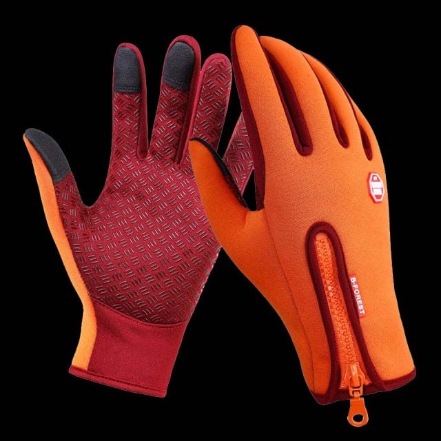 C2C Fishing  Full Finger Waterproof Leather Warm Anti Slip Breathable Gloves