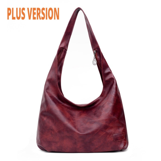 C2C High Quality Leather PU Shoulder Solid Vintage Women's Handbag