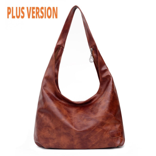C2C High Quality Leather PU Shoulder Solid Vintage Women's Handbag