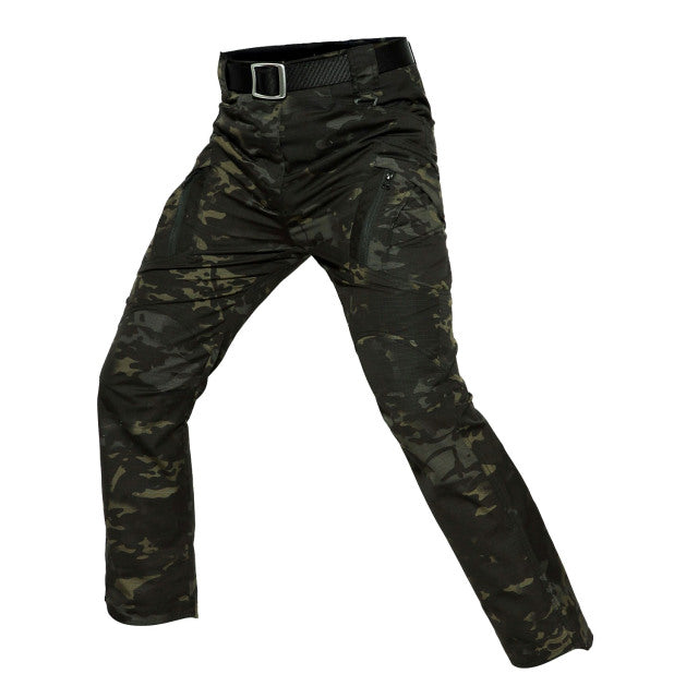 Mens Tactical Pants Multiple Pocket Elasticity Military