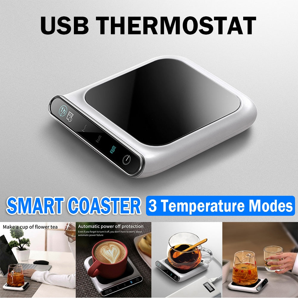 C2C Mall-3 Modes Smart Coaster Electric Heater Coffee Mug