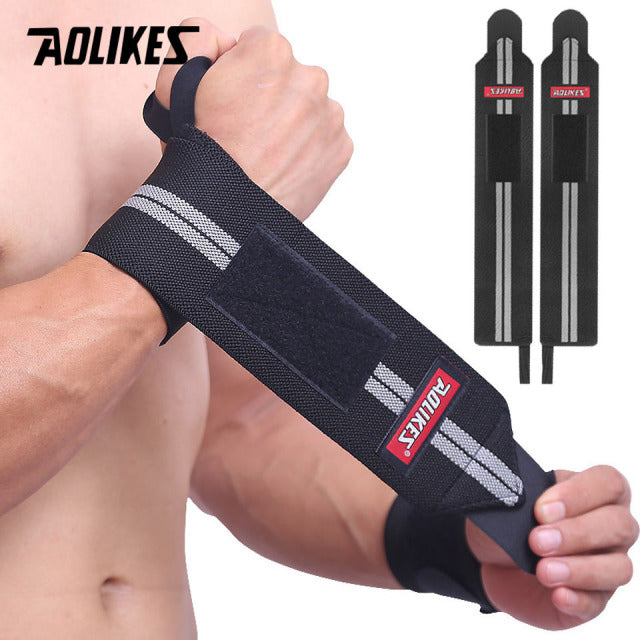 1 Pair Wristband Wrist Support Weight Lifting Gym