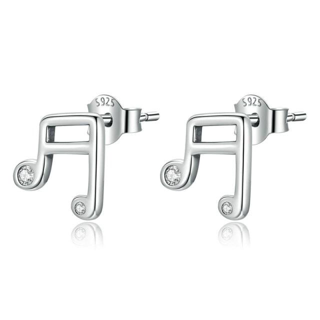 WOSTU Flower Heart Stud Earrings 100% 925 Sterling Silver Pearl Small Earrings For Women Wedding Engagement Jewelry Gifts