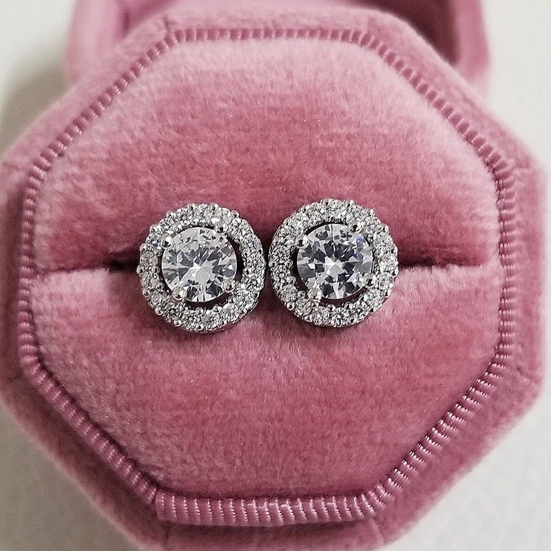 Moonso Luxury 925 Sterling Silver CZ Drop Ladies Earing