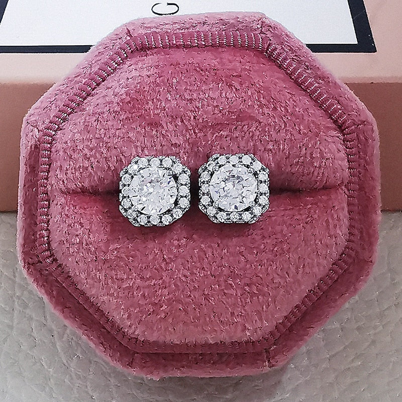 Moonso Luxury 925 Sterling Silver CZ Drop Ladies Earing