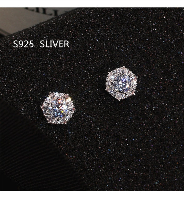 Moonso Luxury 925 Sterling Silver CZ Drop Ladies Earing