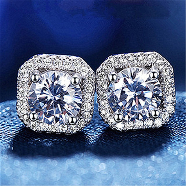 Moonso Luxury 925 Sterling Silver CZ Drop Ladies Earing