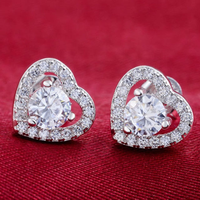 Moonso Luxury 925 Sterling Silver CZ Drop Ladies Earing