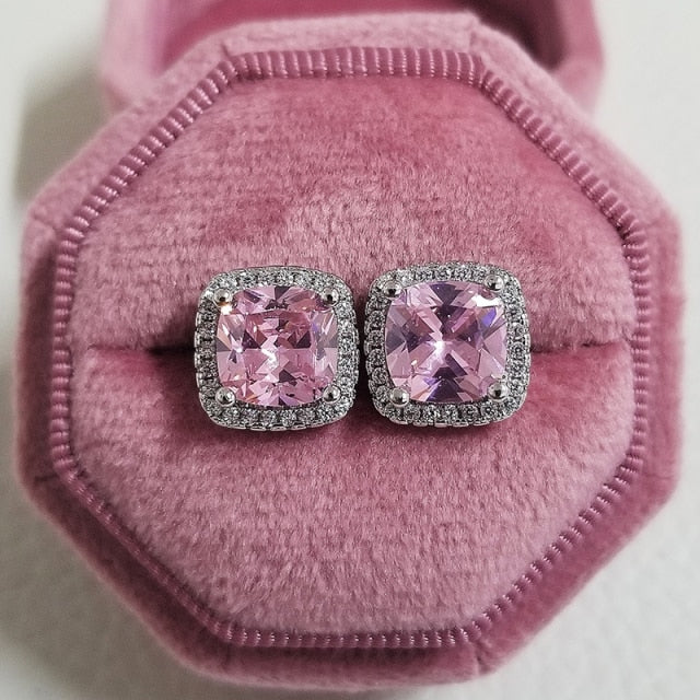 Moonso Luxury 925 Sterling Silver CZ Drop Ladies Earing