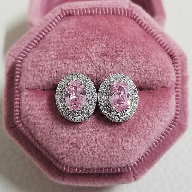 Moonso Luxury 925 Sterling Silver CZ Drop Ladies Earing