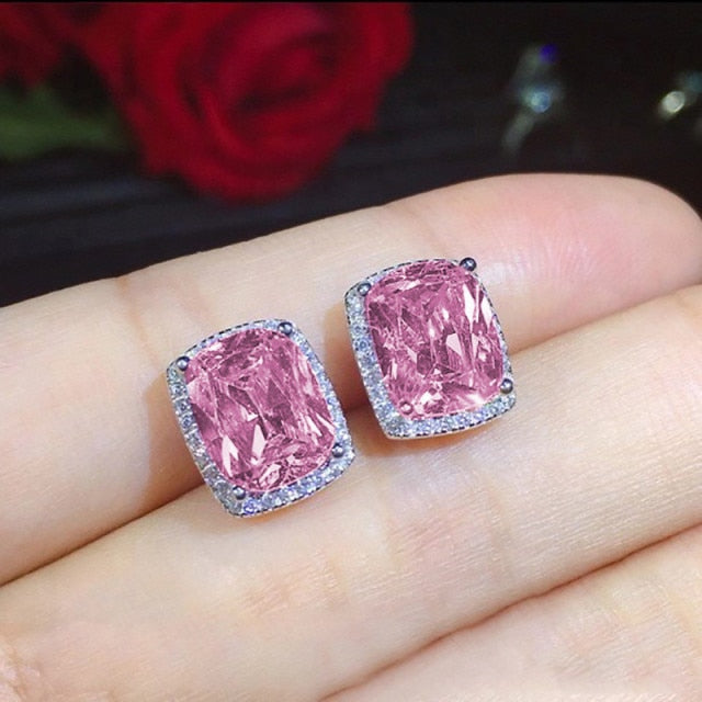 Moonso Luxury 925 Sterling Silver CZ Drop Ladies Earing