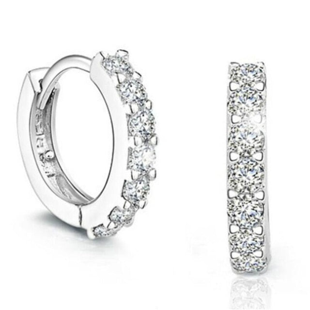 Moonso Luxury 925 Sterling Silver CZ Drop Ladies Earing