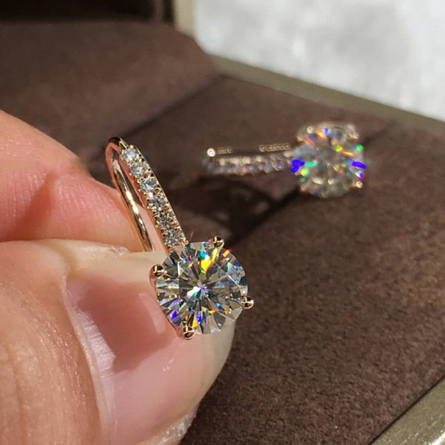 Moonso Luxury 925 Sterling Silver CZ Drop Ladies Earing