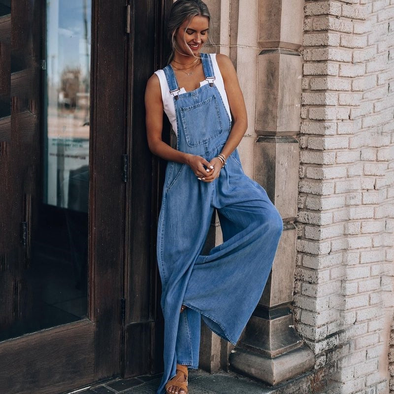 C2C Lugentolo Loose Wide Leg Ladies Jumpsuit