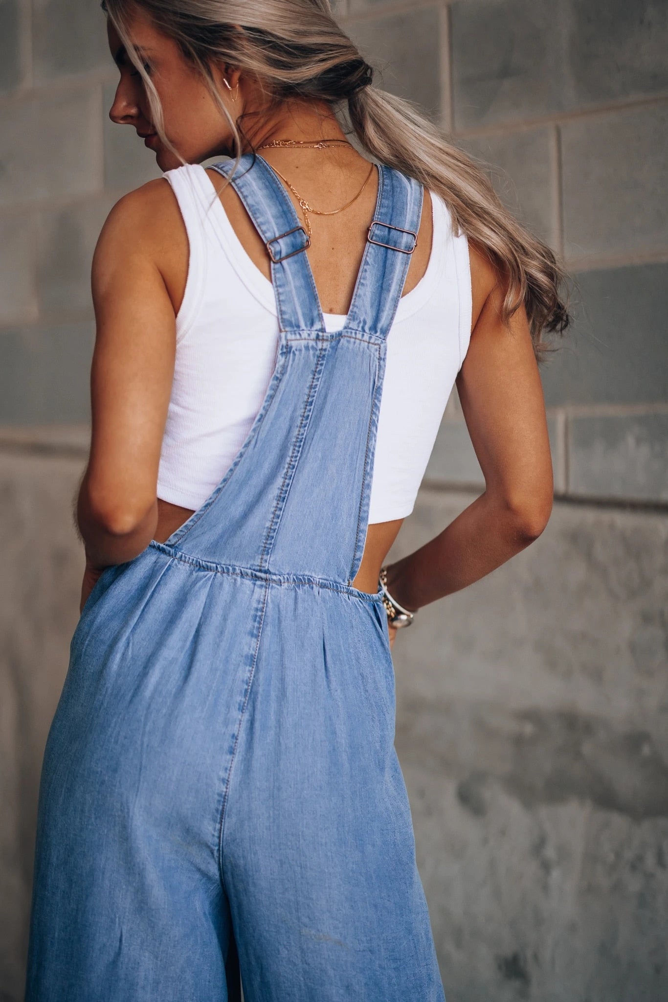 C2C Lugentolo Loose Wide Leg Ladies Jumpsuit