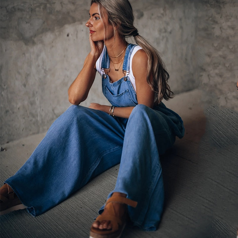 C2C Lugentolo Loose Wide Leg Ladies Jumpsuit