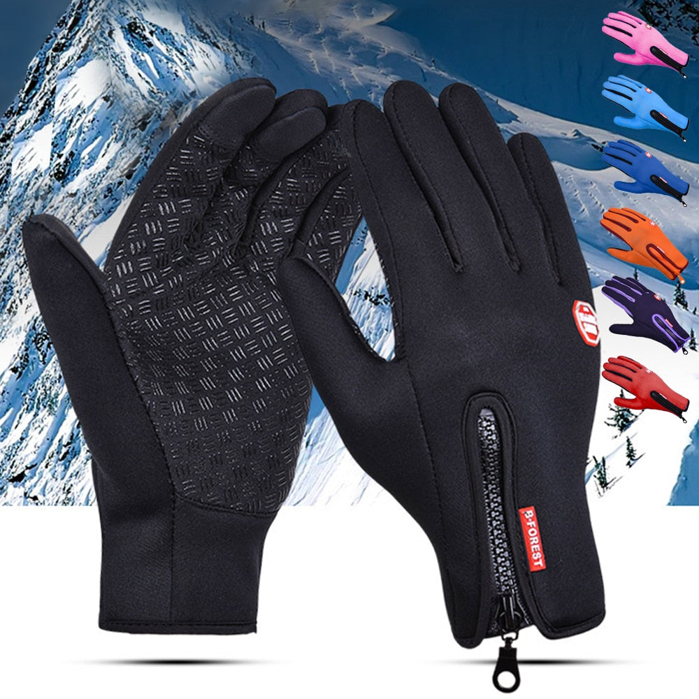 C2C Bicycle Warm Waterproof Outdoor Bike Skiing Hiking & Motorcycle Riding gloves Touchscreen Full Finger