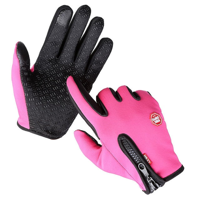 C2C Bicycle Warm Waterproof Outdoor Bike Skiing Hiking & Motorcycle Riding gloves Touchscreen Full Finger