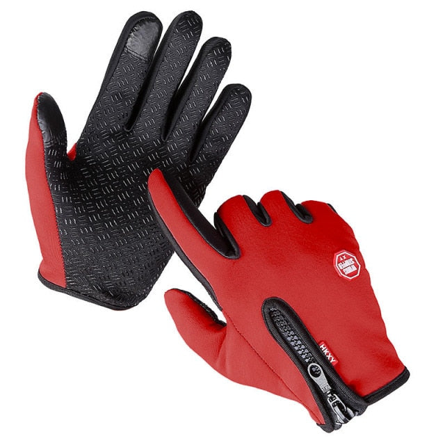 C2C Bicycle Warm Waterproof Outdoor Bike Skiing Hiking & Motorcycle Riding gloves Touchscreen Full Finger
