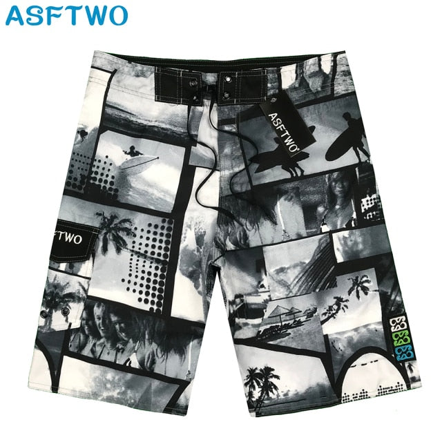 Plus size  Casual Shorts Mens boardshorts men BoardNew bermuda masculina Pants Beach wear Quick dry print swiming swimsuit LETTE