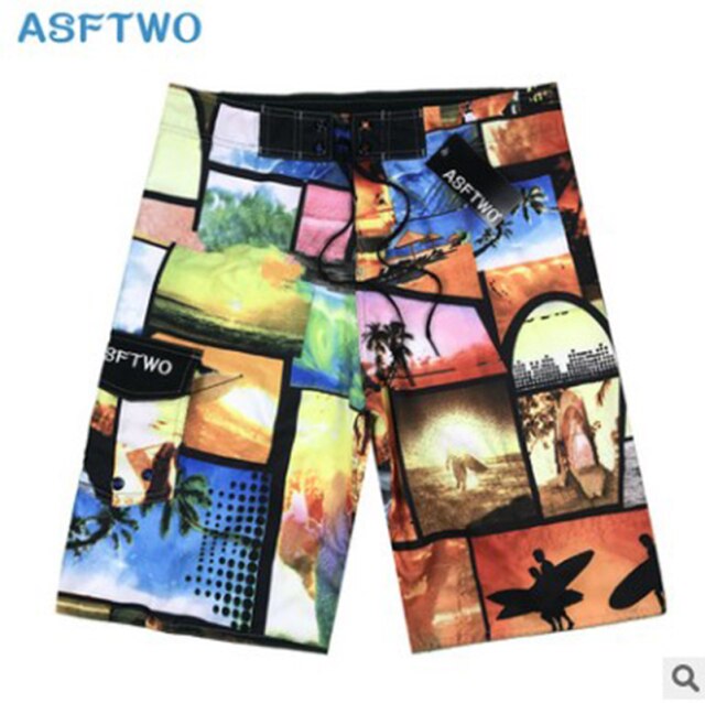 Plus size  Casual Shorts Mens boardshorts men BoardNew bermuda masculina Pants Beach wear Quick dry print swiming swimsuit LETTE