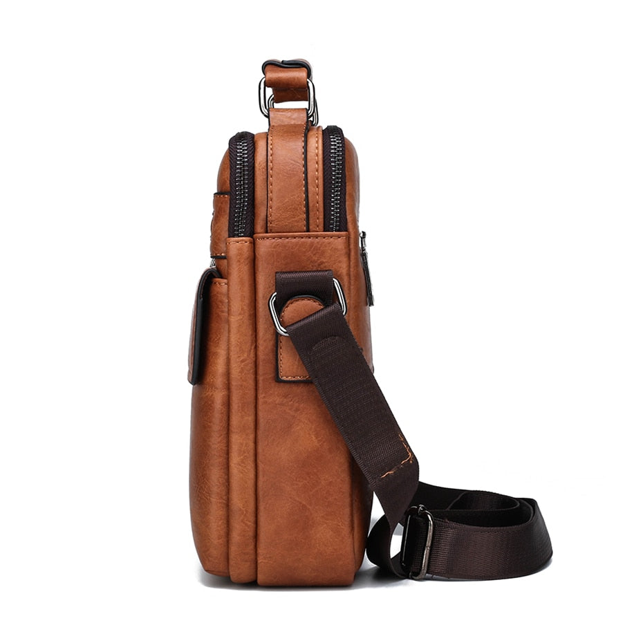 C2C Men's Crossbody Versatile Shoulder Leather Bag
