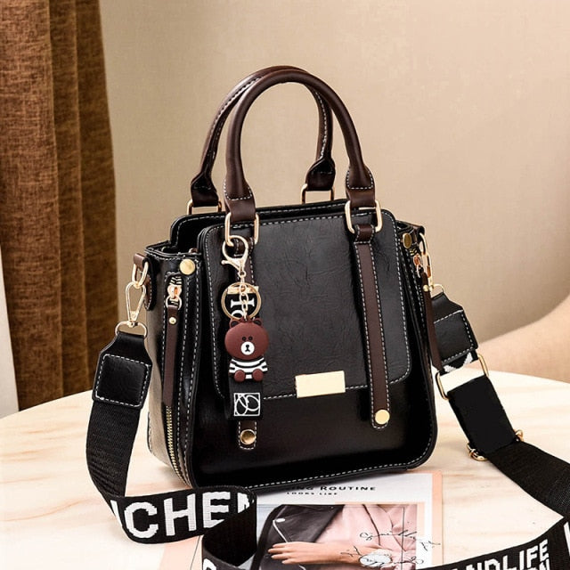 Leather Ladies Crossbody Shoulder Boston Handbag
