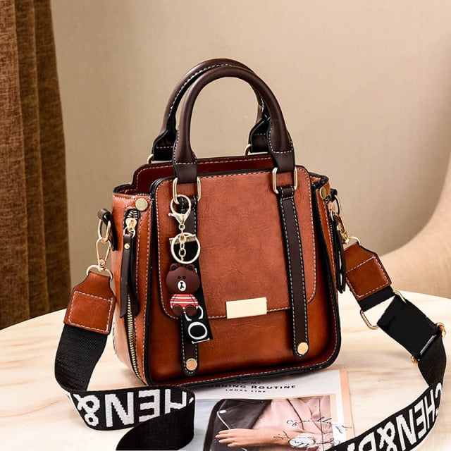 Leather Ladies Crossbody Shoulder Boston Handbag
