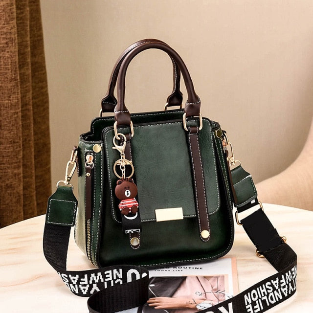 Leather Ladies Crossbody Shoulder Boston Handbag