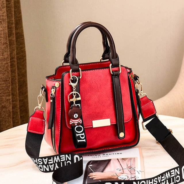 Leather Ladies Crossbody Shoulder Boston Handbag