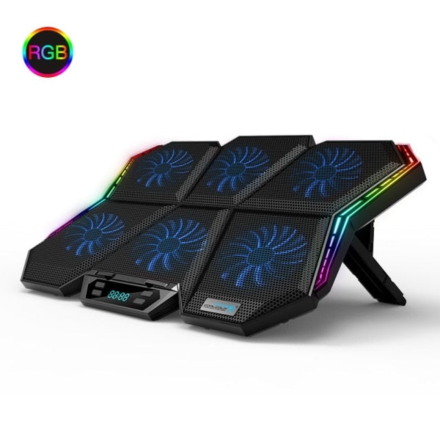 C2C Gaming Led Screen Laptop Cooling with Six Fan and 2 USB Ports