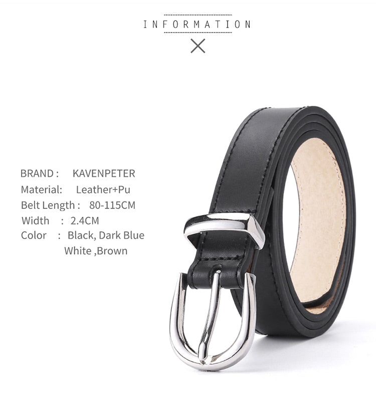 Ladies Luxury Brand Belt Designer's Leather High Quality Fashion Alloy Buckle