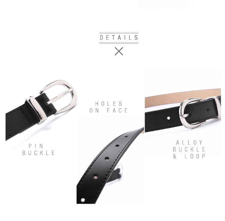 Ladies Luxury Brand Belt Designer's Leather High Quality Fashion Alloy Buckle