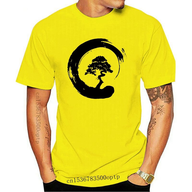La Maxpa Humor Zen Bonsai Tree Japanese Yin Yang Temple mens t-shirt