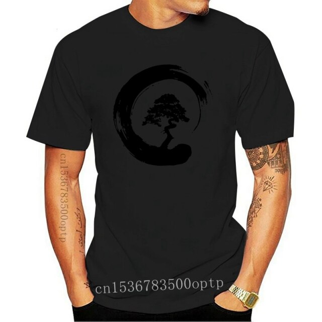 La Maxpa Humor Zen Bonsai Tree Japanese Yin Yang Temple mens t-shirt