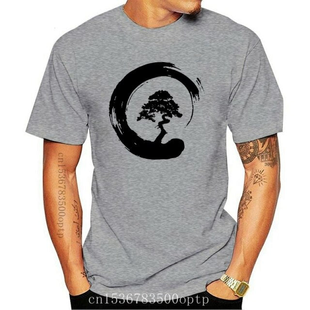 La Maxpa Humor Zen Bonsai Tree Japanese Yin Yang Temple mens t-shirt