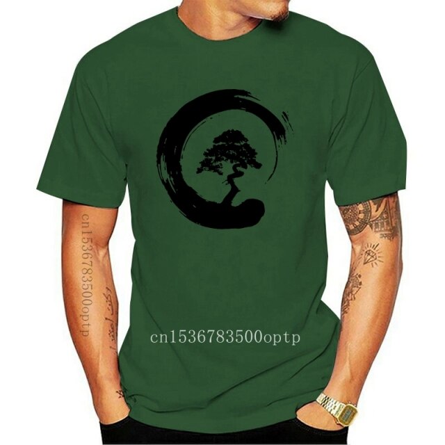 La Maxpa Humor Zen Bonsai Tree Japanese Yin Yang Temple mens t-shirt