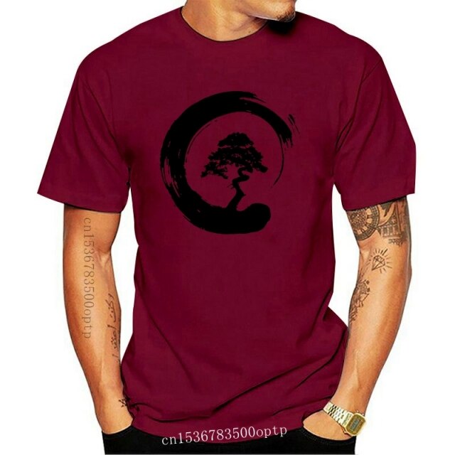 La Maxpa Humor Zen Bonsai Tree Japanese Yin Yang Temple mens t-shirt