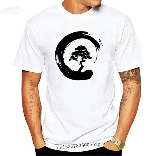 La Maxpa Humor Zen Bonsai Tree Japanese Yin Yang Temple mens t-shirt