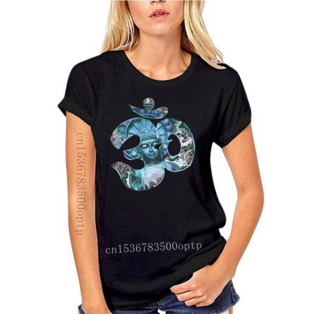 Jade Om Aum Buddha Chakra Meditation Zen Ladies T-Shirt