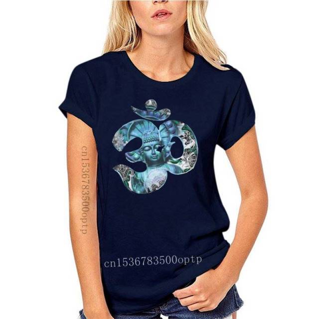 Jade Om Aum Buddha Chakra Meditation Zen Ladies T-Shirt