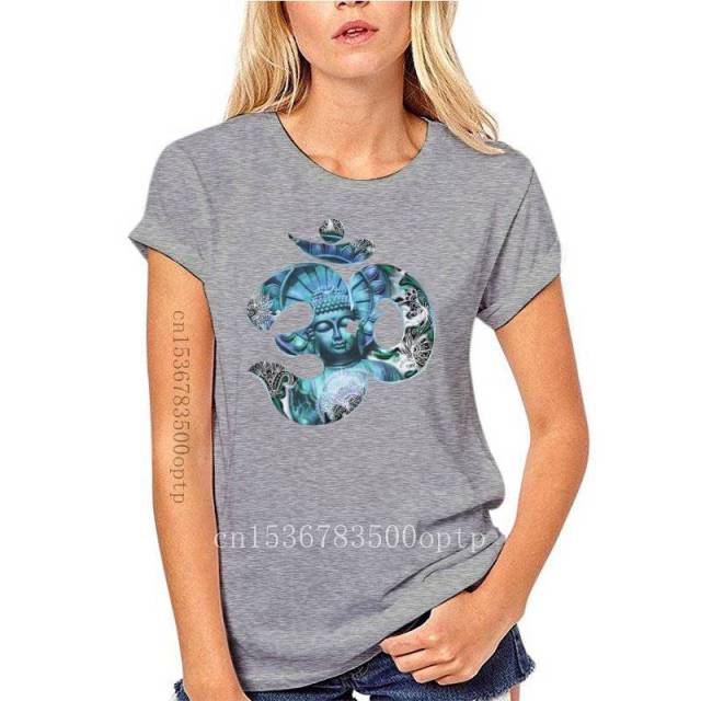 Jade Om Aum Buddha Chakra Meditation Zen Ladies T-Shirt