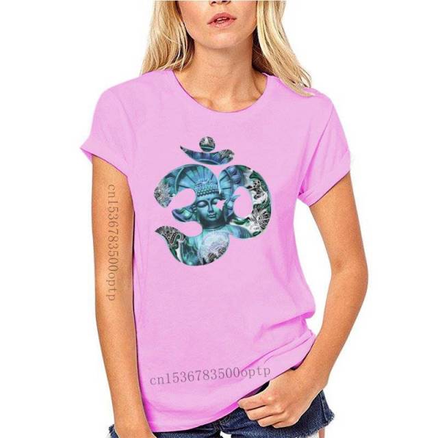 Jade Om Aum Buddha Chakra Meditation Zen Ladies T-Shirt