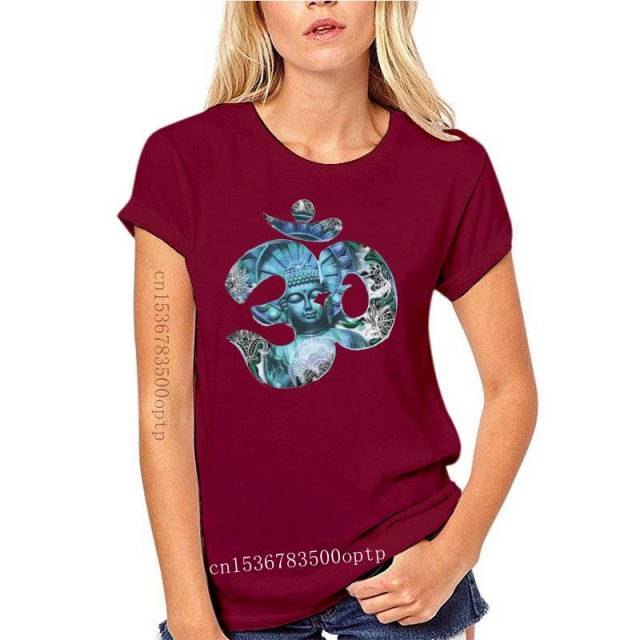 Jade Om Aum Buddha Chakra Meditation Zen Ladies T-Shirt