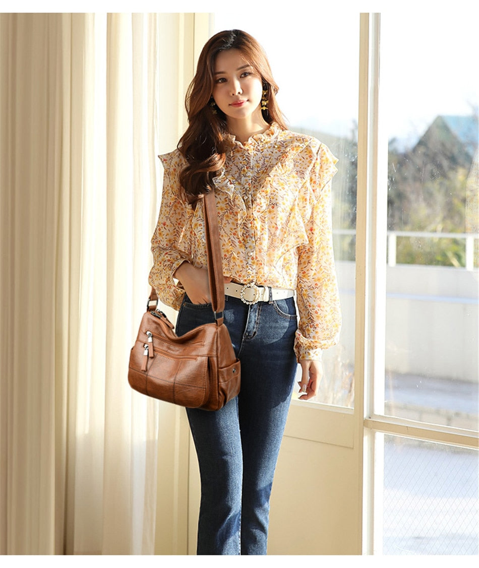 LANYIBAIGE Leather Luxury Ladies Designer Shoulder Crossbody Bags