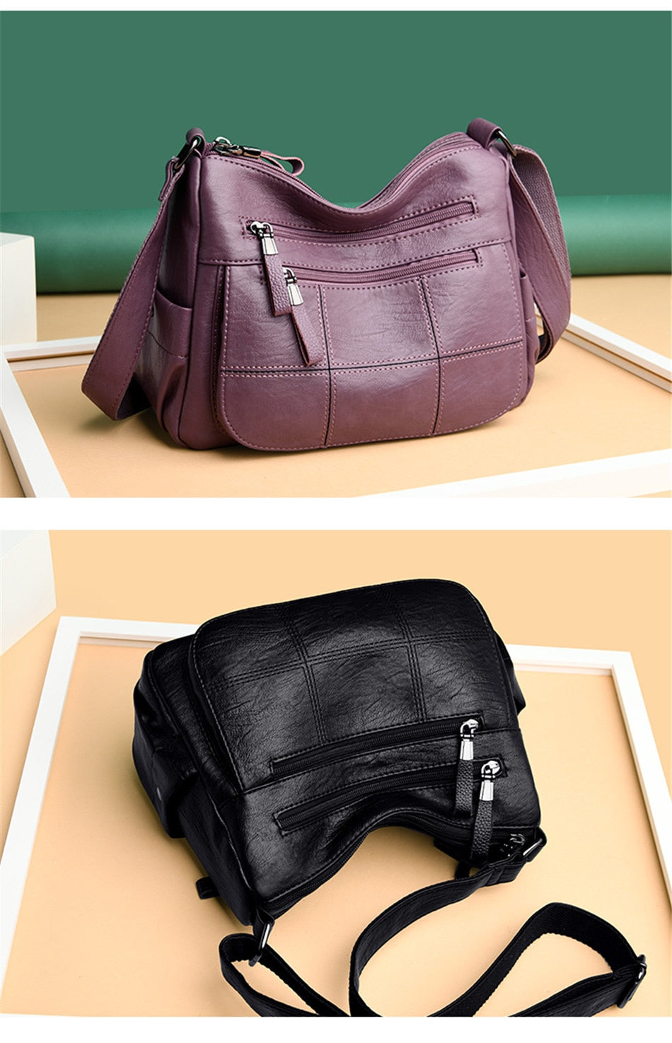 LANYIBAIGE Leather Luxury Ladies Designer Shoulder Crossbody Bags
