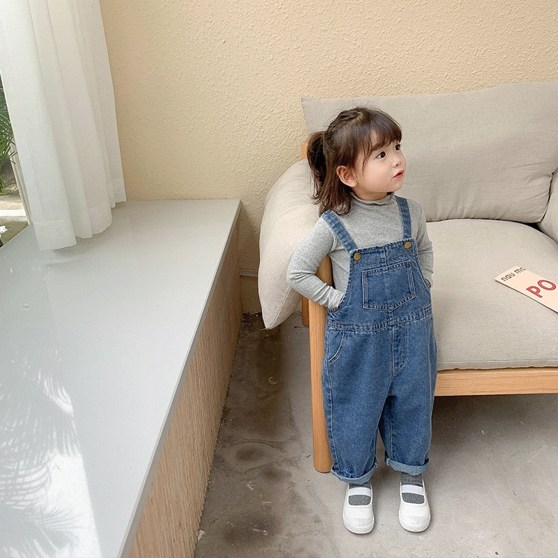 Lokedike Baby Girls and Boys Strap Loose Korean Style Overall
